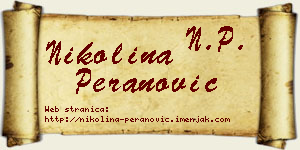 Nikolina Peranović vizit kartica